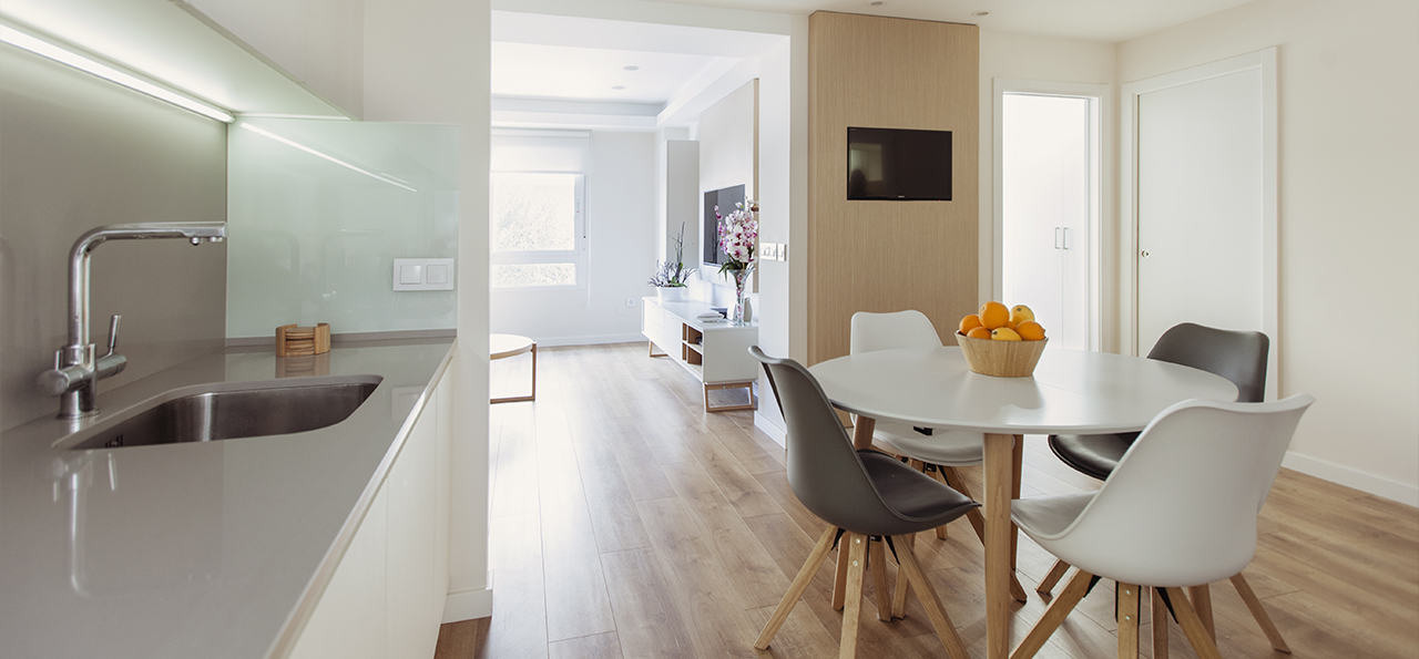 cocina y salón reformados
