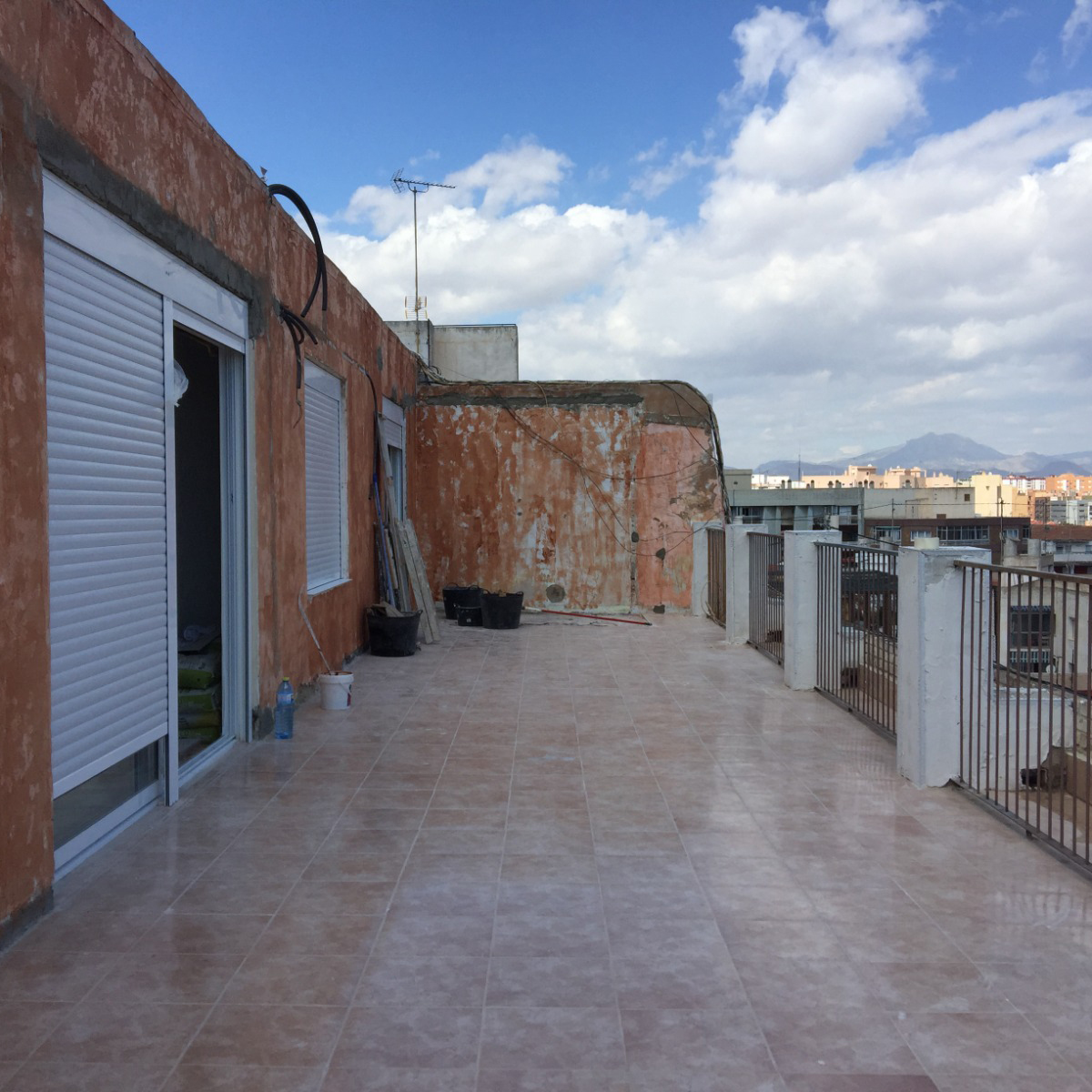 terraza en proceso de reforma